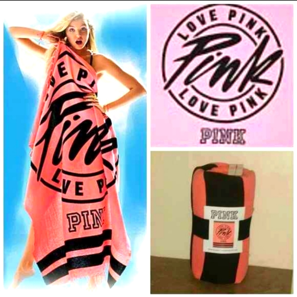 NEW Victoria's Secret Pink Beach Blanket LIMITED EDITION